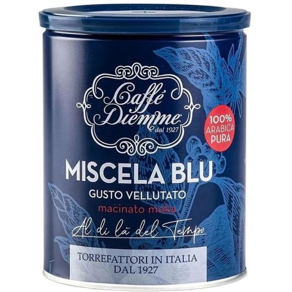 Кофе молотый DIEMME CAFFE Blu Moka обжарка средняя 1 шт 0,2 кг (F1235)