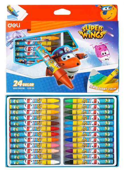 Мелки восковые Deli Super Wings EC21020 24 шт.