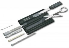 Нож туристический Victorinox SwissCard Onyx 0.7133.T3 10 функций полупрозрачный черный